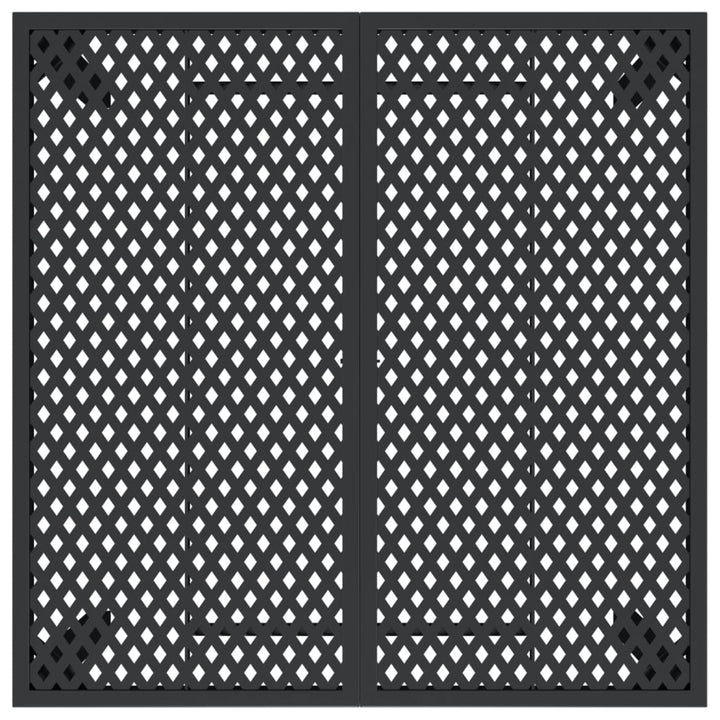 havebord 100x100x72 cm stål antracitgrå