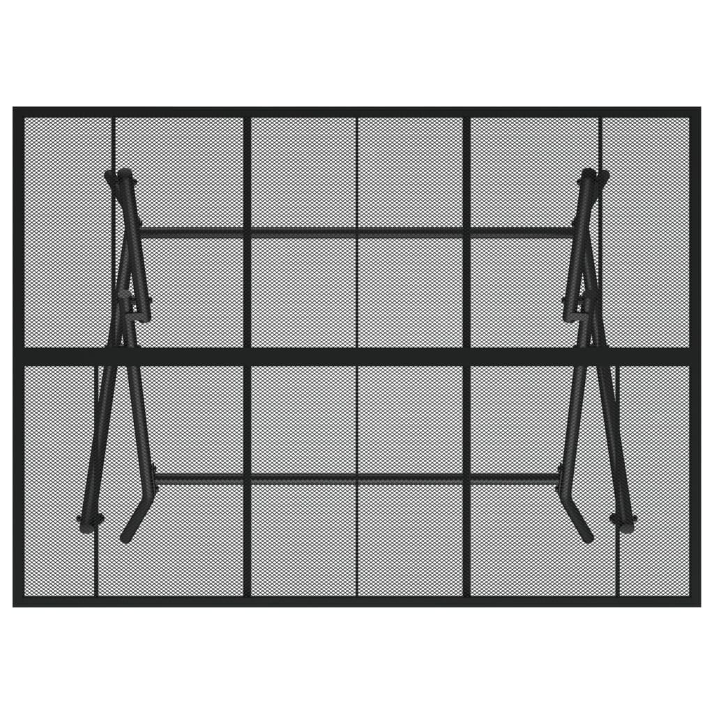 foldbart havebord 110x80x72 cm stål og meshstof antracitgrå