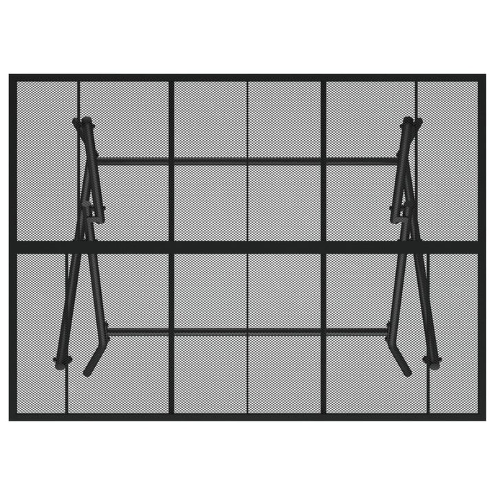 foldbart havebord 110x80x72 cm stål og meshstof antracitgrå