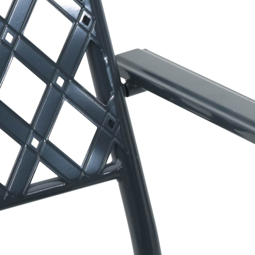 Stol 2 pcs Antracit 56 x 65 x 89cm Stål
