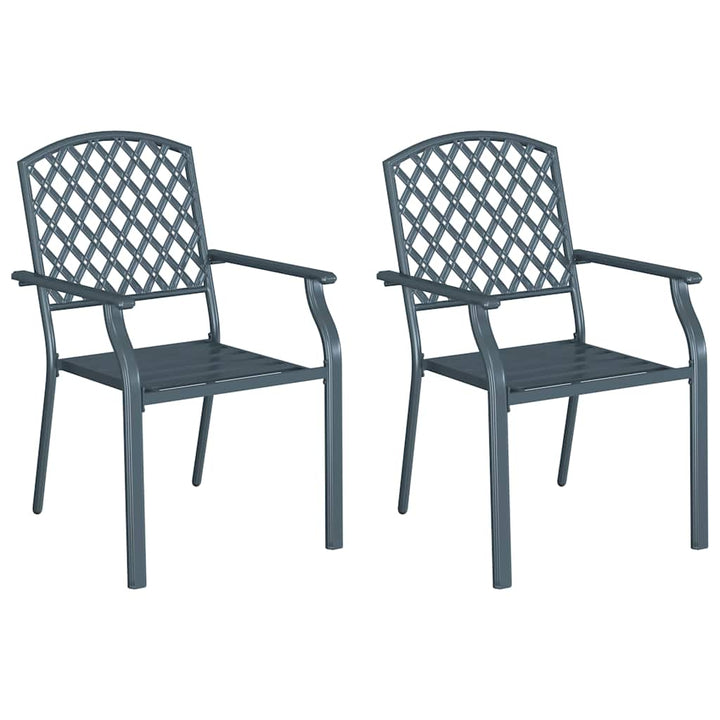 Stol 2 pcs Antracit 56 x 65 x 89cm Stål