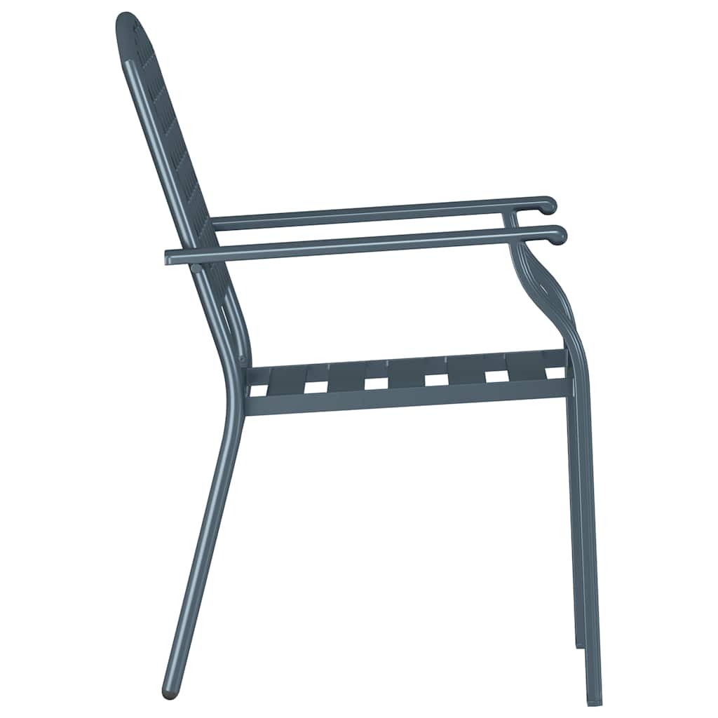 Stol 2 pcs Antracit 56 x 65 x 89cm Stål