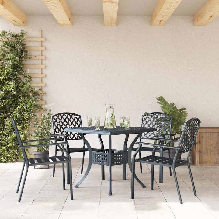 Stol 4 pcs Antracit 56 x 65 x 89cm Stål