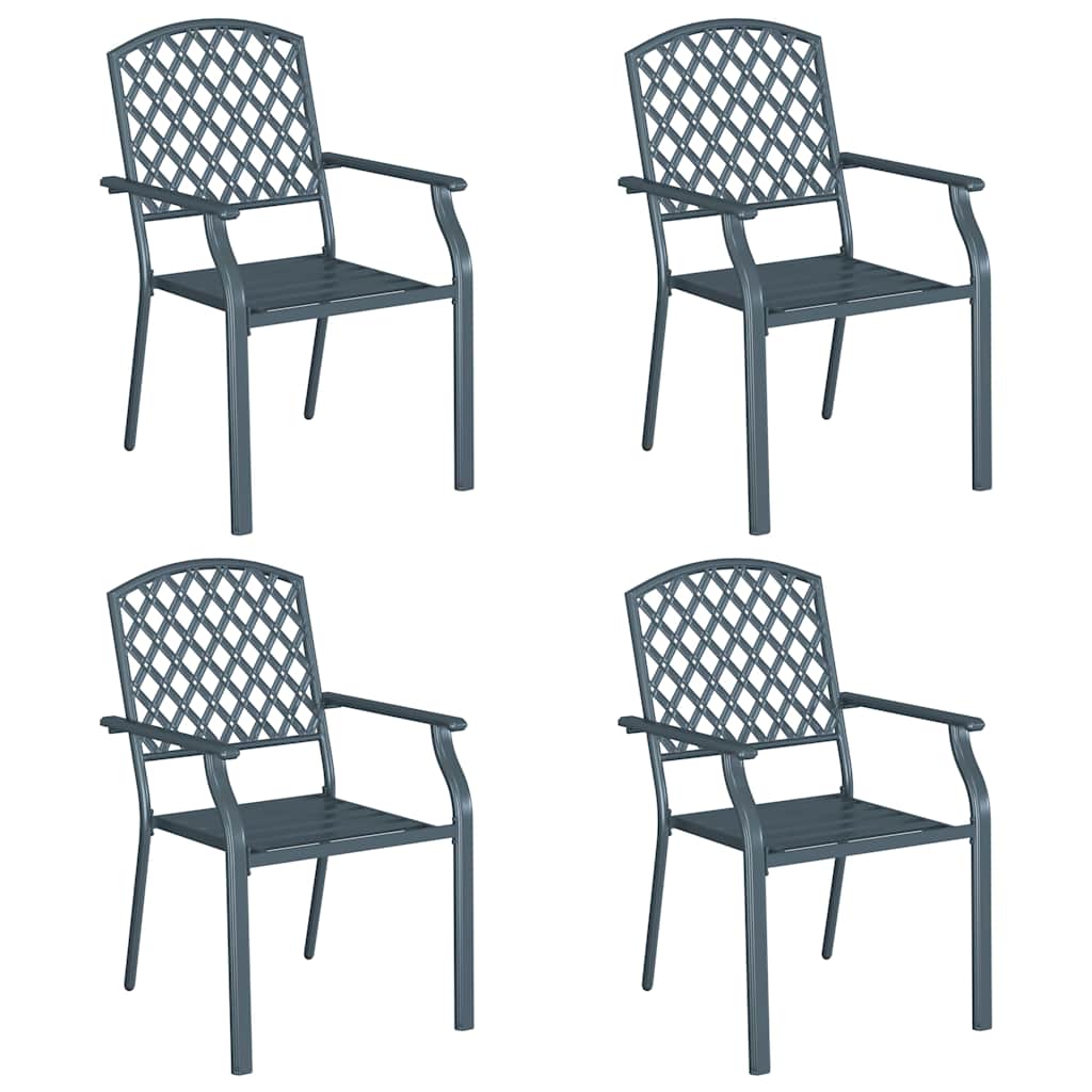 Stol 4 pcs Antracit 56 x 65 x 89cm Stål