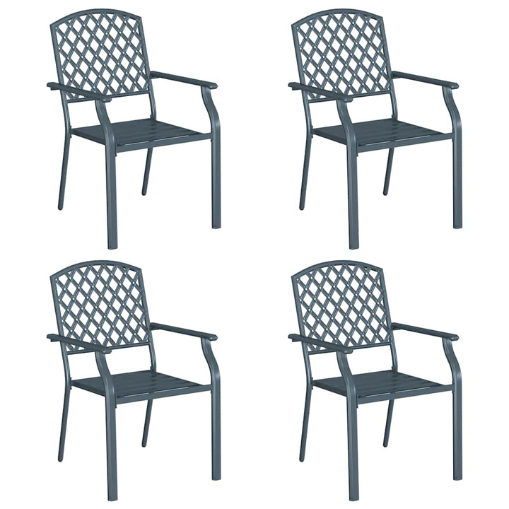 Stol 4 pcs Antracit 56 x 65 x 89cm Stål