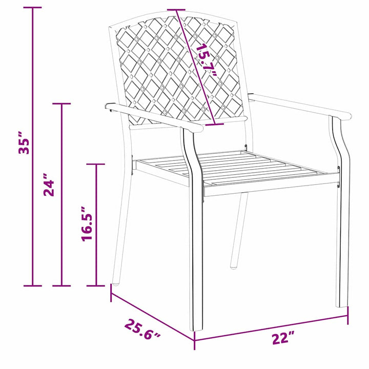 Stol 4 pcs Antracit 56 x 65 x 89cm Stål