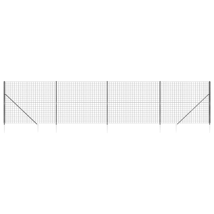 trådhegn med jordspyd 1,8x10 m antracitgrå