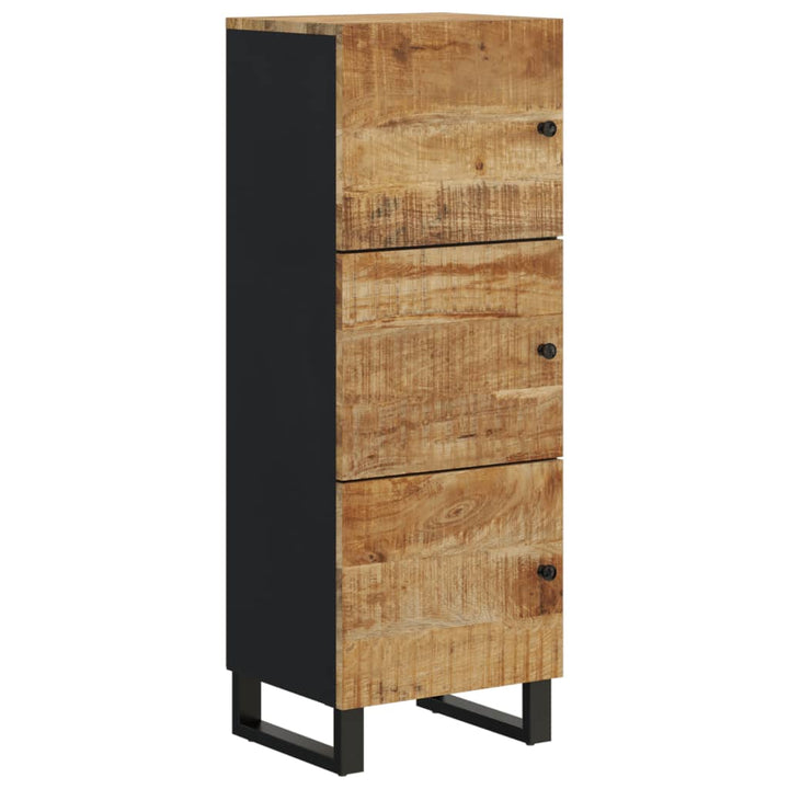 skab med 3 låger 40x33x110 cm massivt mangotræ og jern