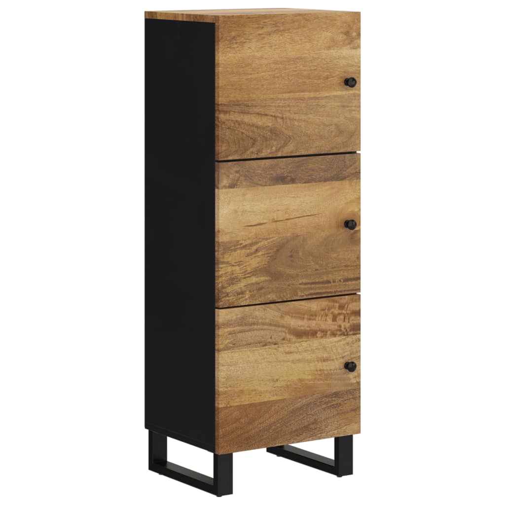 skab med 3 låger 40x33x110 cm massivt mangotræ og jern