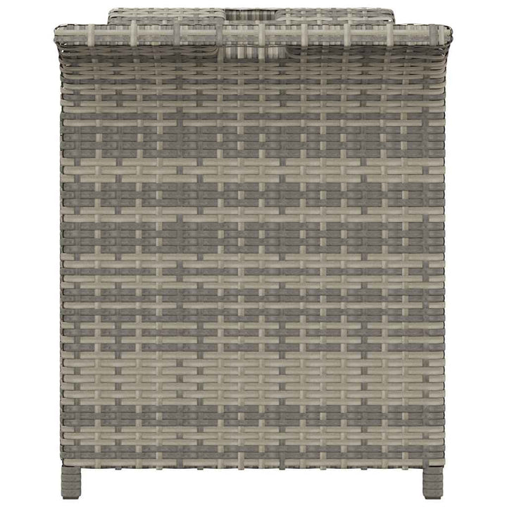 havebænk med hynde 116x46x57 cm polyrattan grå