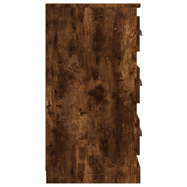skænk 70x35,5x67,5 cm konstrueret træ røget egetræsfarve