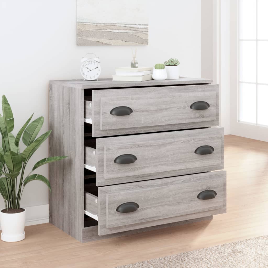 skænk 70x35,5x67,5 cm konstrueret træ grå sonoma-eg