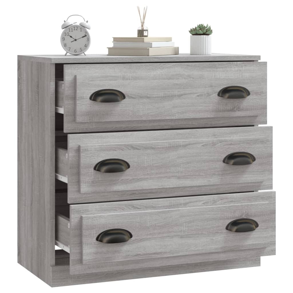 skænk 70x35,5x67,5 cm konstrueret træ grå sonoma-eg