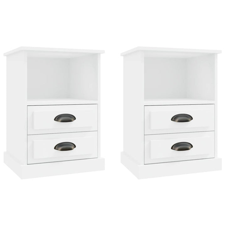 sengeborde 2 stk. 43x36x60 cm hvid