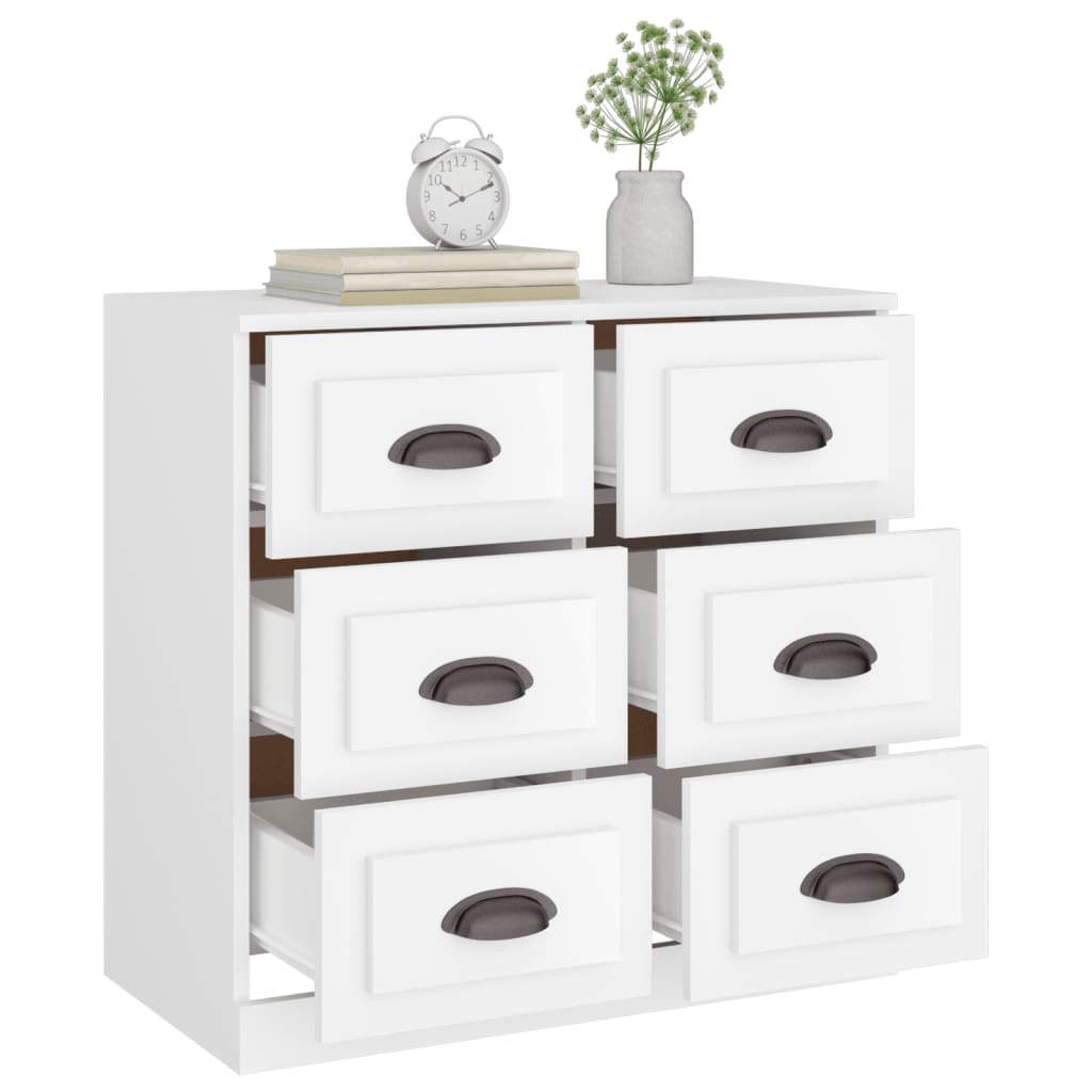 skænk 70x35,5x67,5 cm konstrueret træ hvid