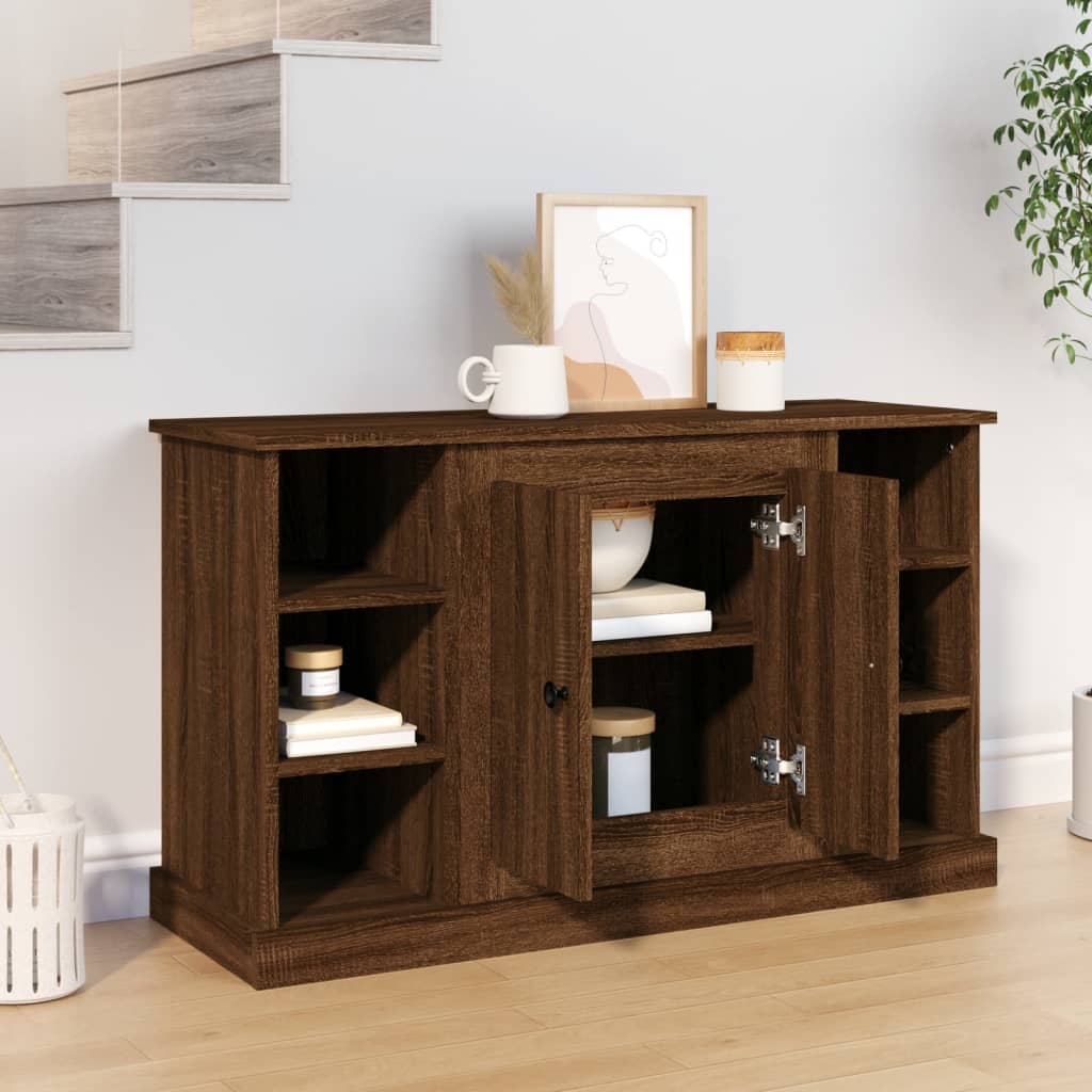 skænk 100x35,5x60 cm konstrueret træ brun egetræsfarve