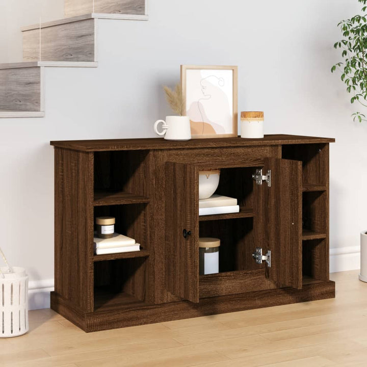 skænk 100x35,5x60 cm konstrueret træ brun egetræsfarve