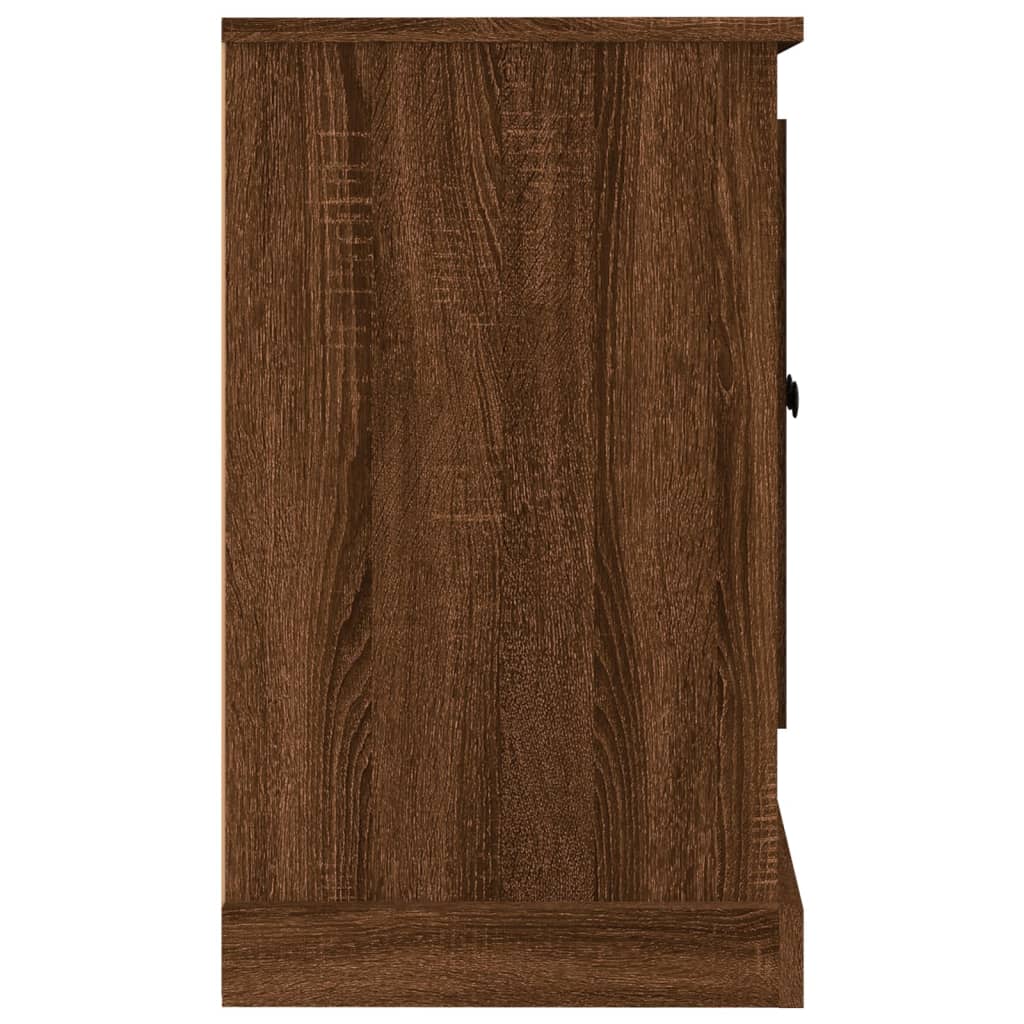 skænk 100x35,5x60 cm konstrueret træ brun egetræsfarve
