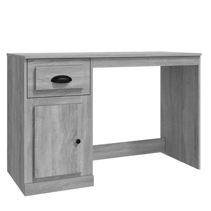 skrivebord m. skuffe 115x50x75 cm konstrueret træ grå sonoma-eg