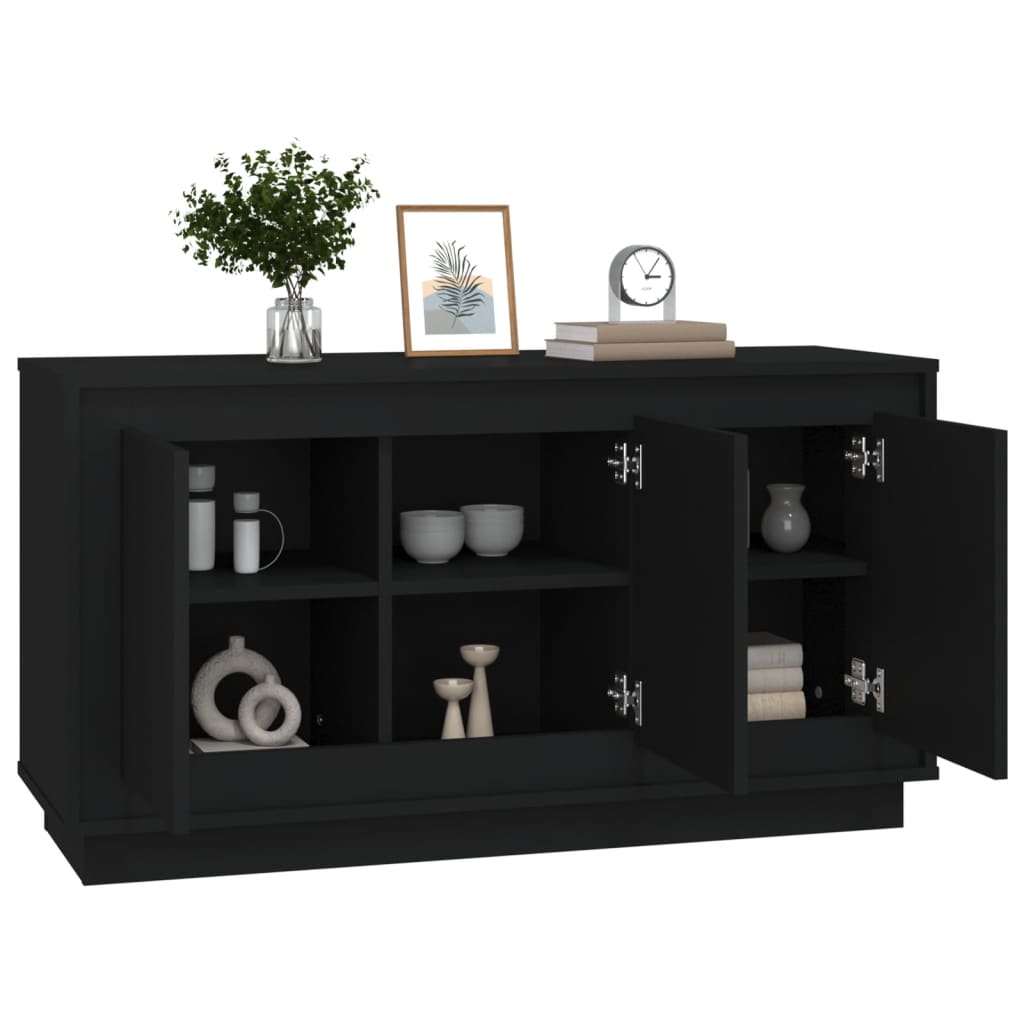skænk 102x35x55 cm konstrueret træ sort
