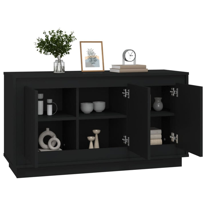 skænk 102x35x55 cm konstrueret træ sort