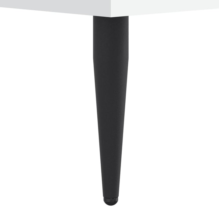 sengestel 200x200 cm konstrueret træ hvid højglans