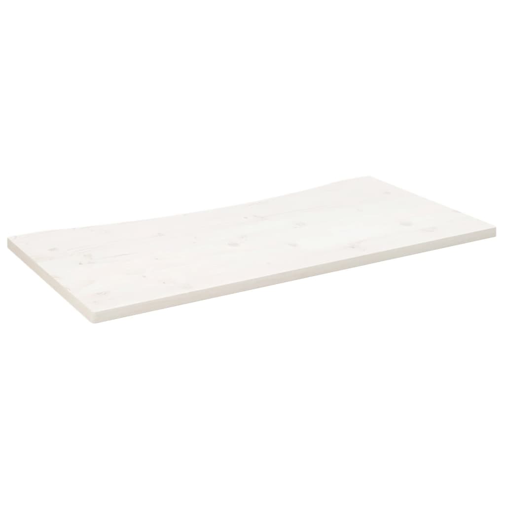 skrivebordsplade 110x60x2,5 cm massivt fyrretræ hvid