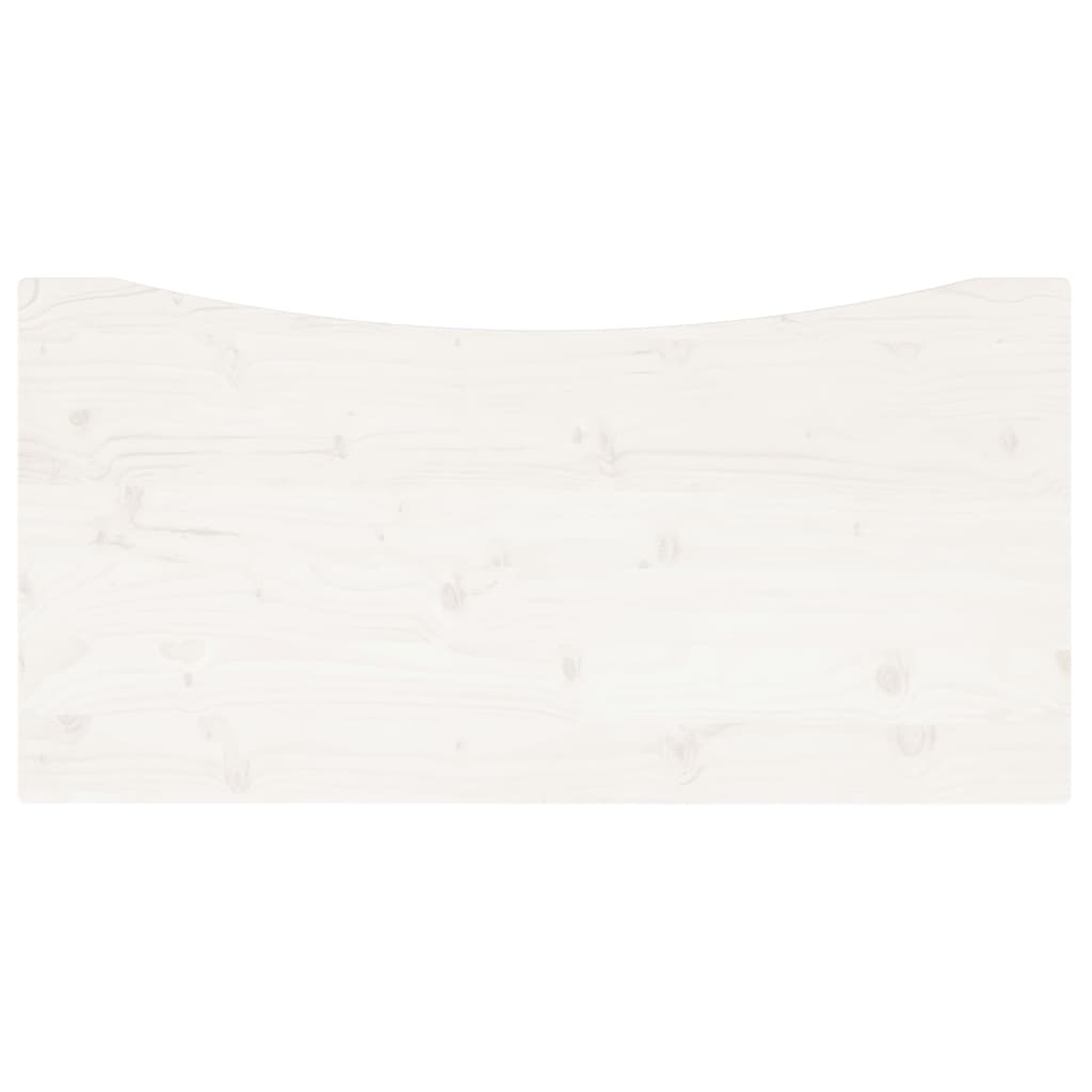 skrivebordsplade 110x60x2,5 cm massivt fyrretræ hvid