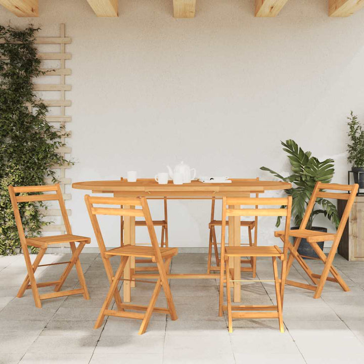 havebord med udtræk 110-160x80x75 cm massivt teaktræ