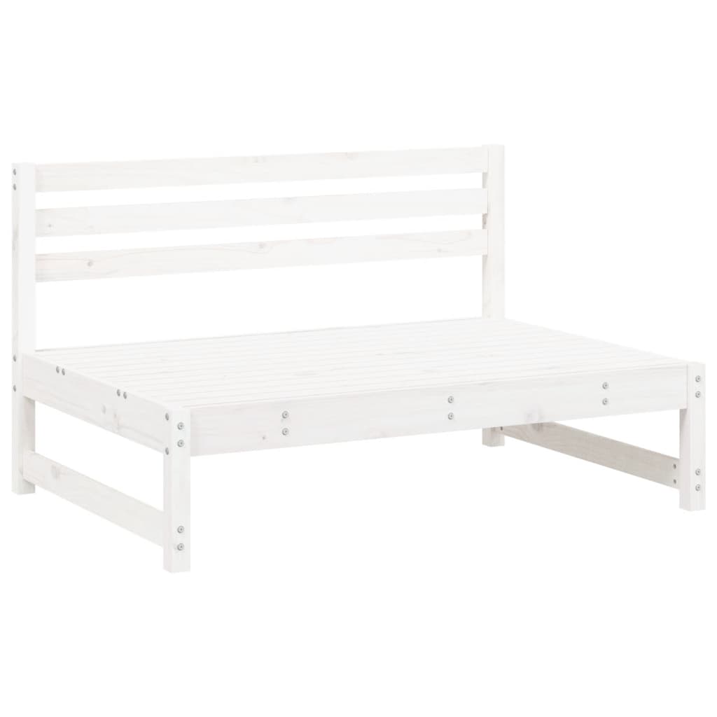midtermodul til sofa 120x80 cm massivt fyrretræ hvid