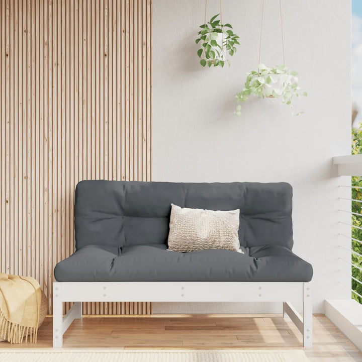 midtermodul til sofa 120x80 cm massivt fyrretræ hvid