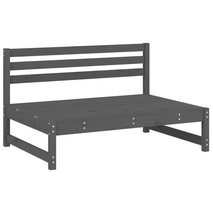 midtermodul til sofa 120x80 cm massivt fyrretræ grå