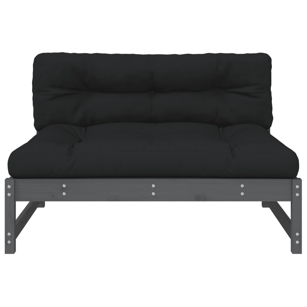 midtermodul til sofa 120x80 cm massivt fyrretræ grå