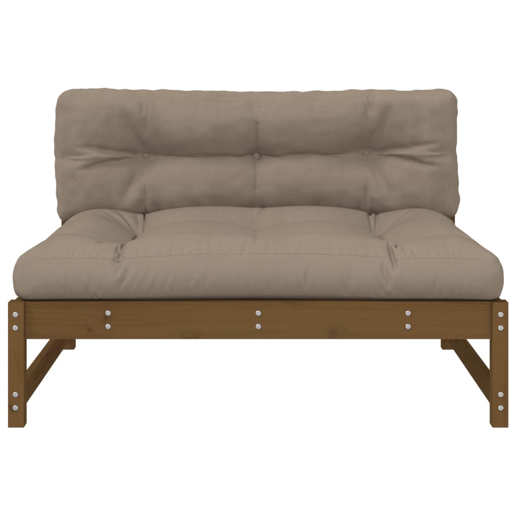 midtermodul til sofa 120x80 cm massivt fyrretræ honningbrun