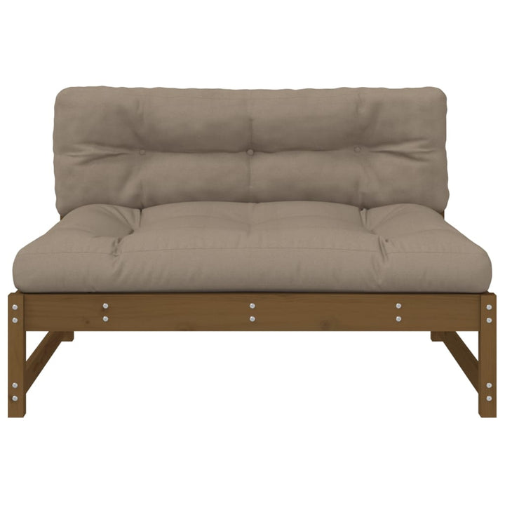 midtermodul til sofa 120x80 cm massivt fyrretræ honningbrun