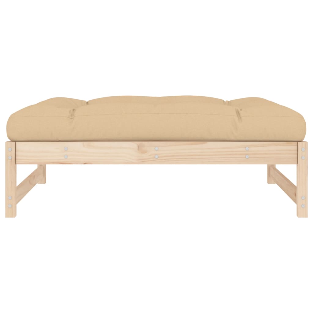 udendørs fodskammel 120x80 cm massivt fyrretræ