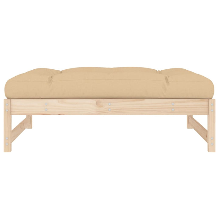 udendørs fodskammel 120x80 cm massivt fyrretræ