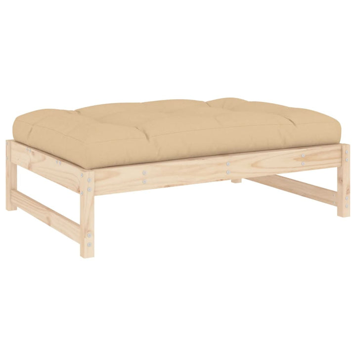 udendørs fodskammel 120x80 cm massivt fyrretræ
