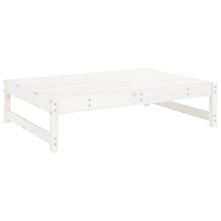 udendørs fodskammel 120x80 cm massivt fyrretræ hvid