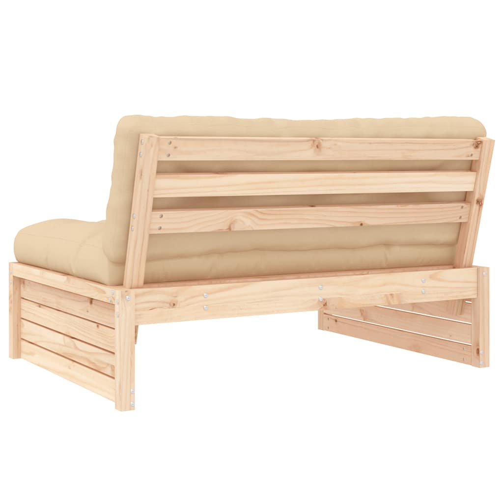 midtermodul til sofa 120x80 cm massivt fyrretræ