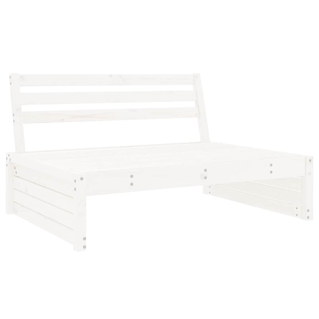 midtermodul til sofa 120x80 cm massivt fyrretræ hvid