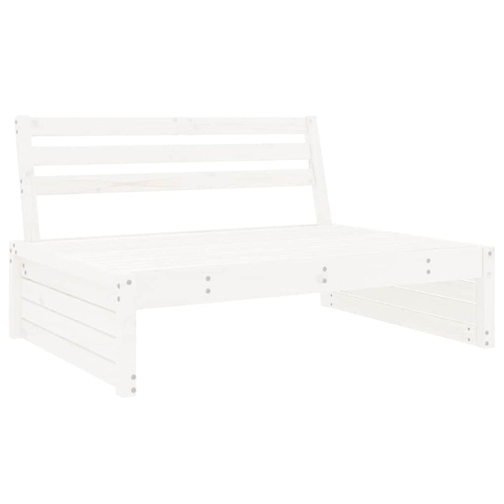 midtermodul til sofa 120x80 cm massivt fyrretræ hvid