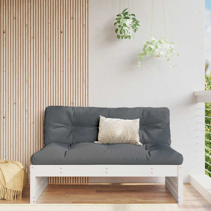 midtermodul til sofa 120x80 cm massivt fyrretræ hvid