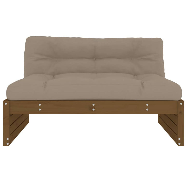 midtermodul til sofa 120x80 cm massivt fyrretræ honningbrun