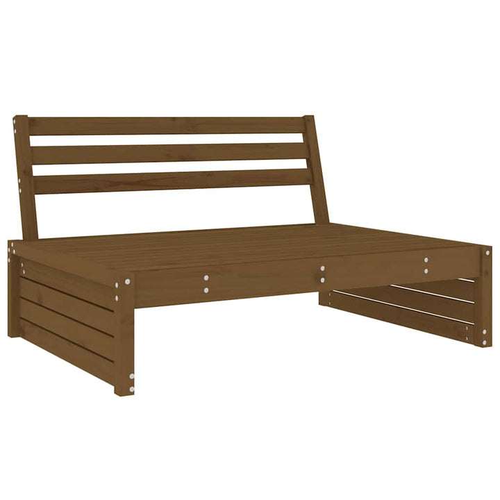 midtermodul til sofa 120x80 cm massivt fyrretræ honningbrun