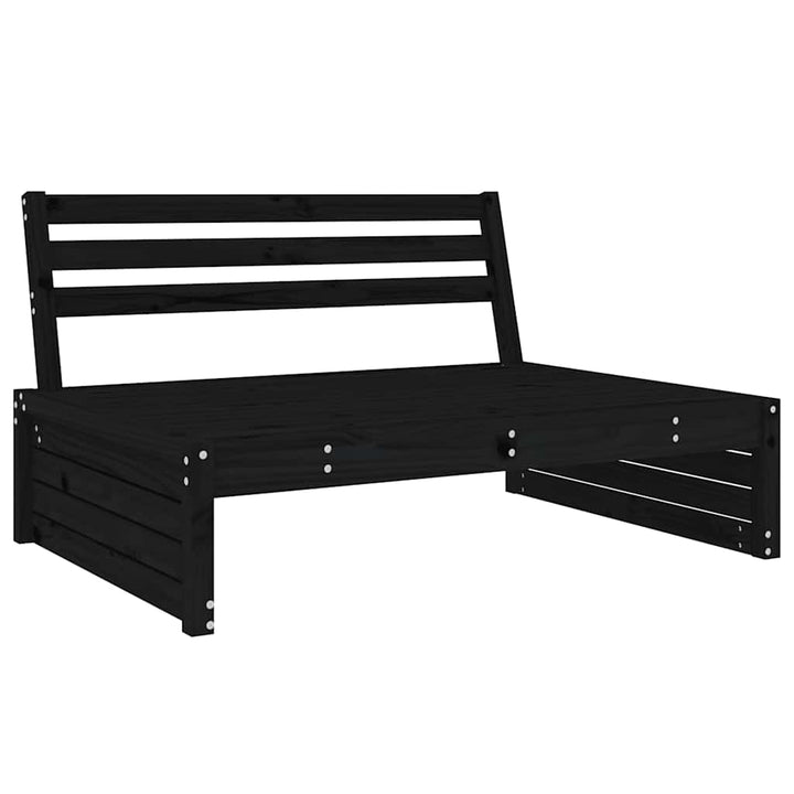 midtermodul til sofa 120x80 cm massivt fyrretræ sort