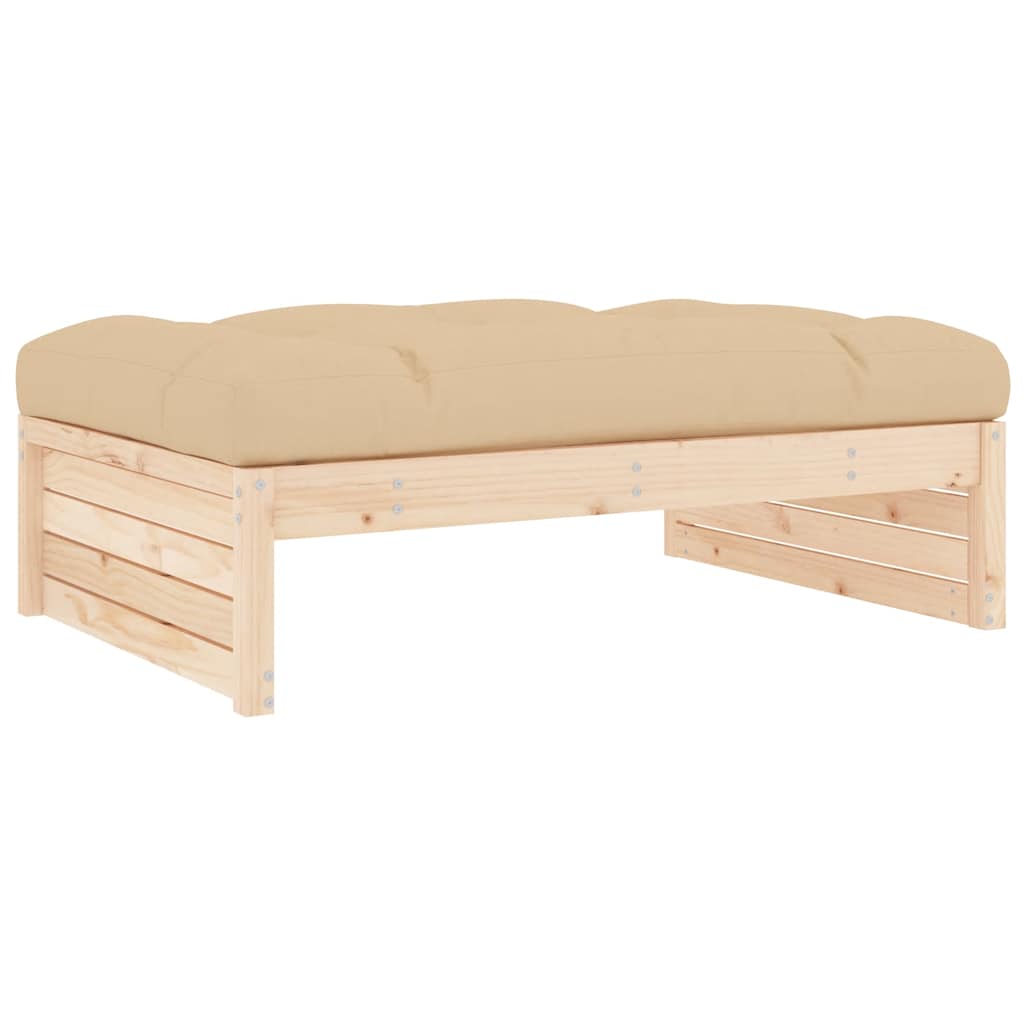 udendørs fodskammel 120x80 cm massivt fyrretræ