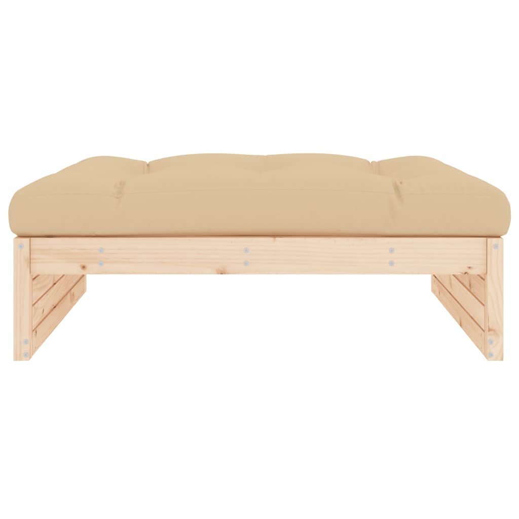 udendørs fodskammel 120x80 cm massivt fyrretræ