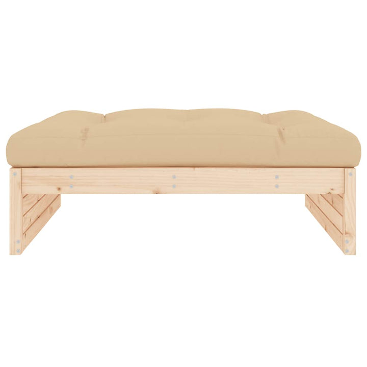 udendørs fodskammel 120x80 cm massivt fyrretræ