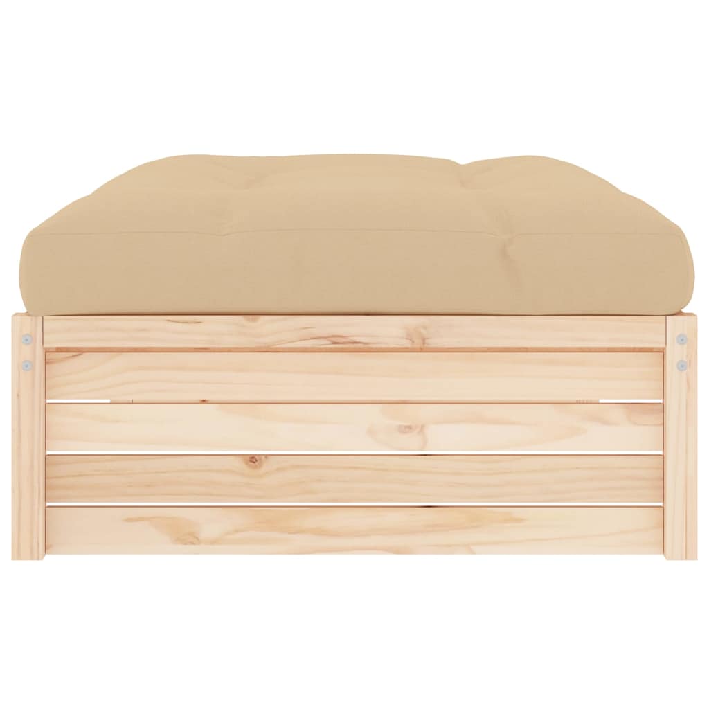 udendørs fodskammel 120x80 cm massivt fyrretræ